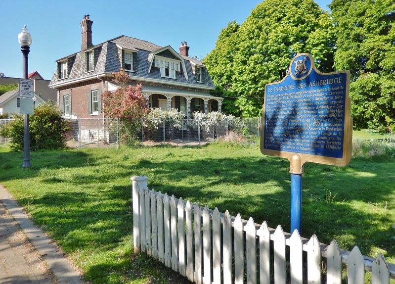 The Ashbridge Estate / Le Domaine des Ashbridge Marker image. Click for full size.