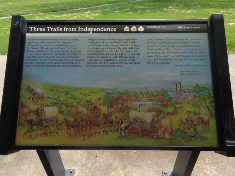 Three Trails From Independence Marker image. Click for full size.