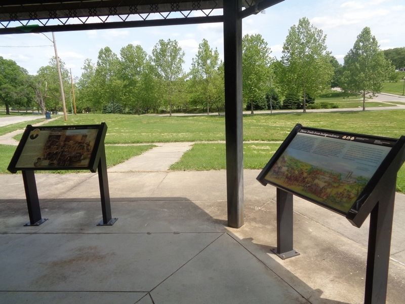 Three Trails From Independence Marker image. Click for full size.