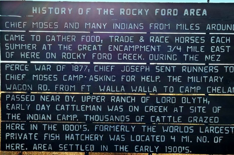 History of the Rocky Ford Area Marker image. Click for full size.