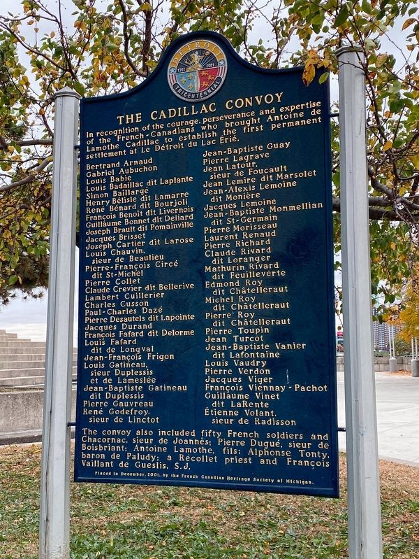 The Cadillac Convoy / Le Convoi de Cadillac Marker image. Click for full size.