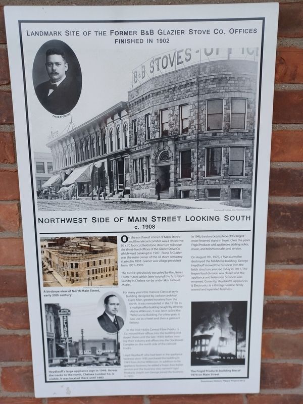 Landmark Site of the Former B&B Glazier Stove Co. Offices Marker. Click for full size. Landmark Site of the Former B&B Glazier Stove Co. Offices Marker image. Click for full size.