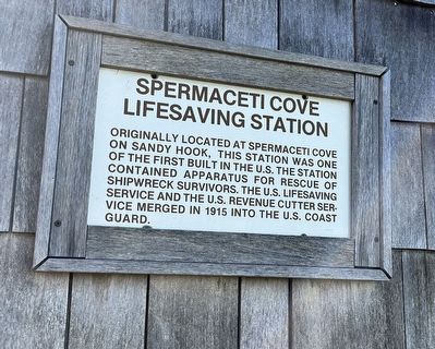 Spermaceti Cove Lifesaving Station Marker image. Click for full size.