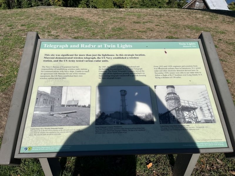 Telegraph and Radar at Twin Lights Marker image. Click for full size.