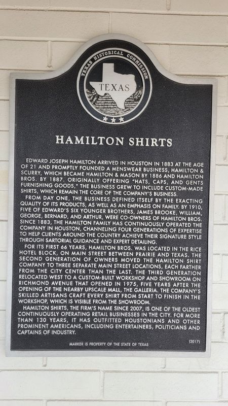 Hamilton Shirts Marker image. Click for full size.