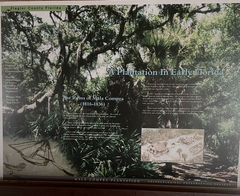 A Plantation in early Florida Marker image. Click for full size.