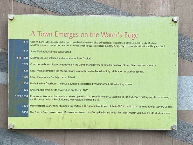 A Town Emerges on the Water's Edge Marker image. Click for full size.