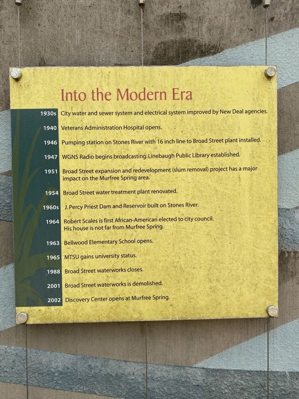 Into The Modern Era Historical Marker
