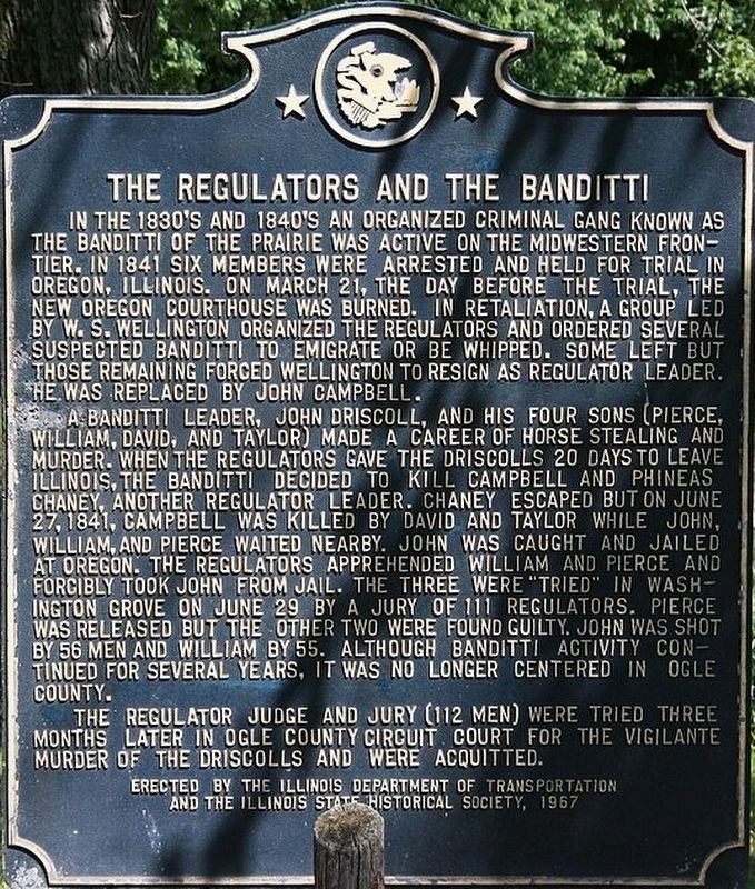 The Regulators and the Banditti Marker image. Click for full size.