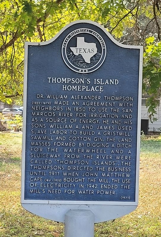 Thompson's Island Homeplace Marker image. Click for full size.