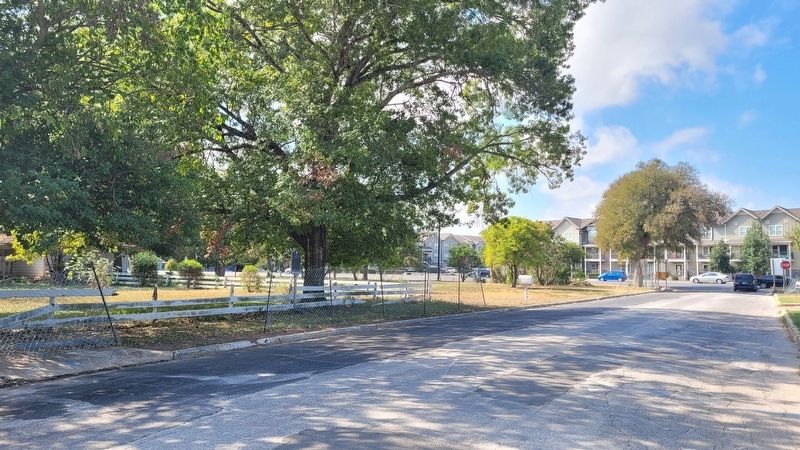 The view of the Thompson's Island Homeplace Marker from the street image. Click for full size.