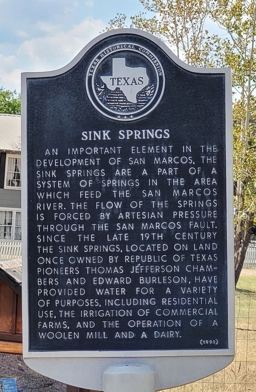 Sink Springs Marker. Click for full size. Sink Springs Marker image. Click for full size.