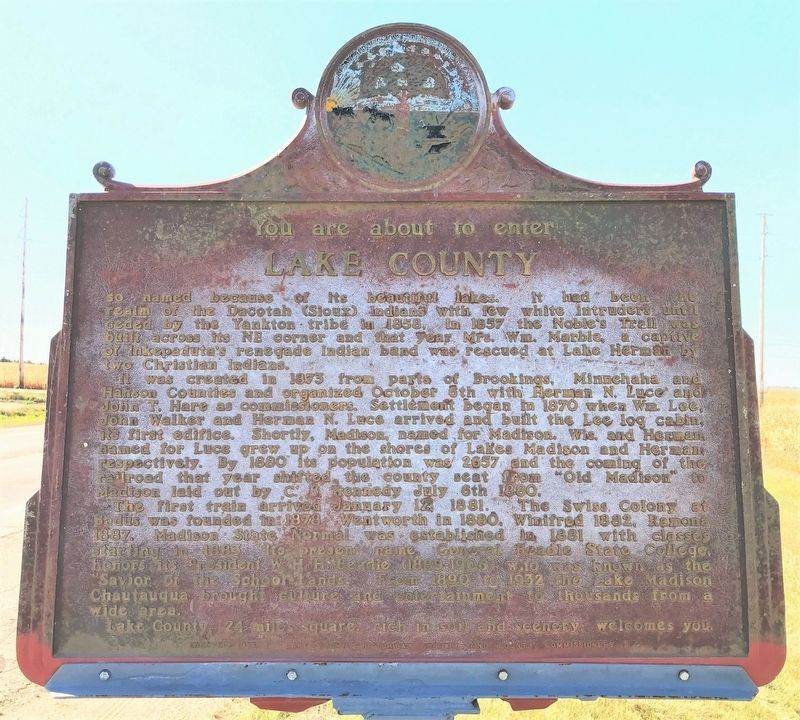 Lake County Marker. Click for full size. Lake County Marker image. Click for full size.