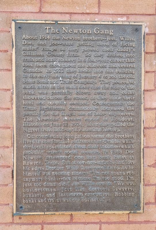 The Newton Gang Marker image. Click for full size.