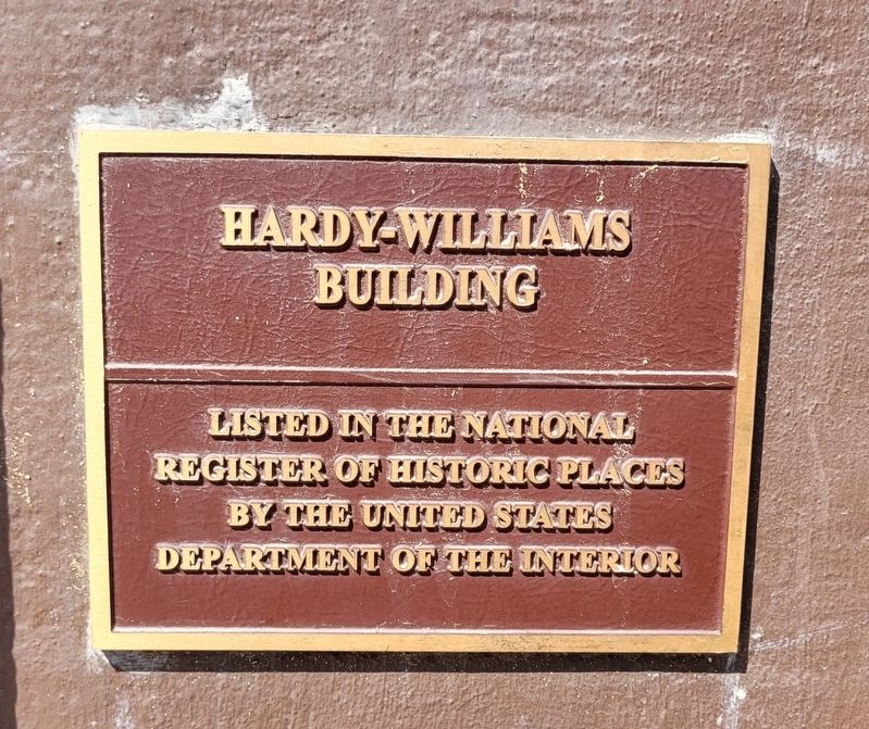 Hardy Williams Building Marker. Click for full size. Hardy Williams Building Marker image. Click for full size.