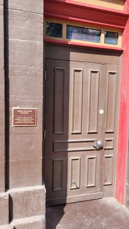 The Hardy Williams Building and Marker. Click for full size. The Hardy Williams Building and Marker image. Click for full size.