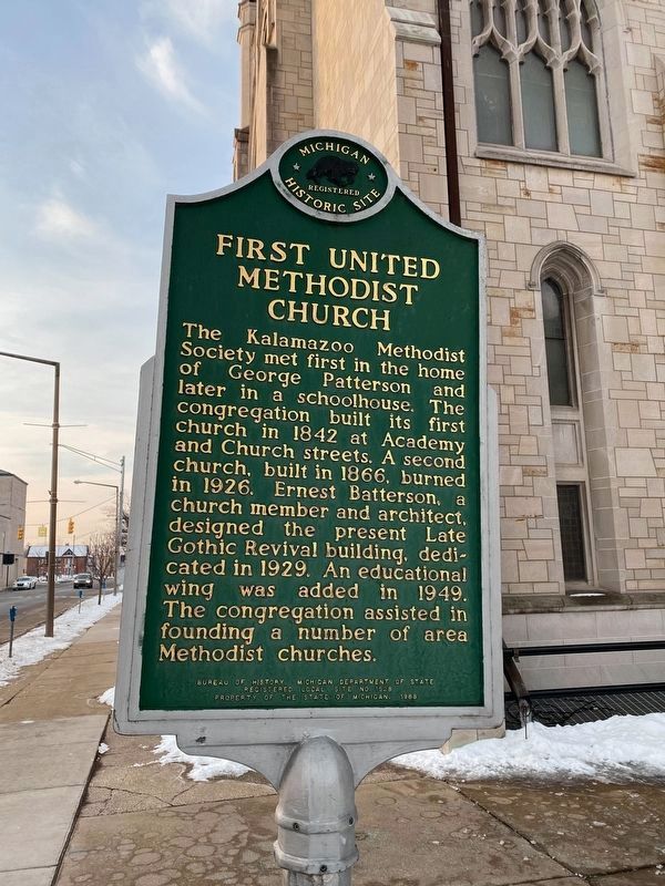 First United Methodist Church Marker Reverse image. Click for full size.