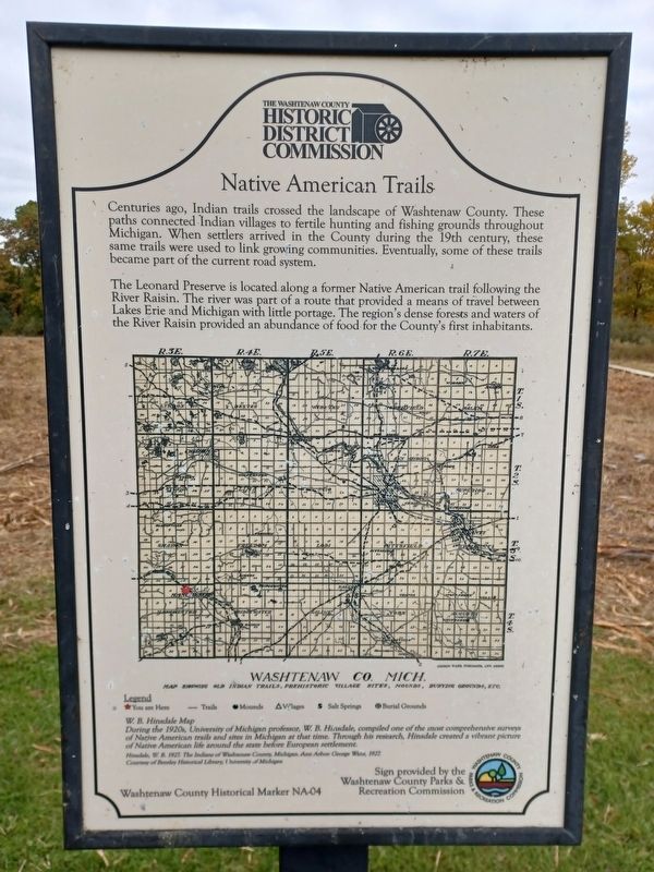 Native American Trails Marker image. Click for full size.