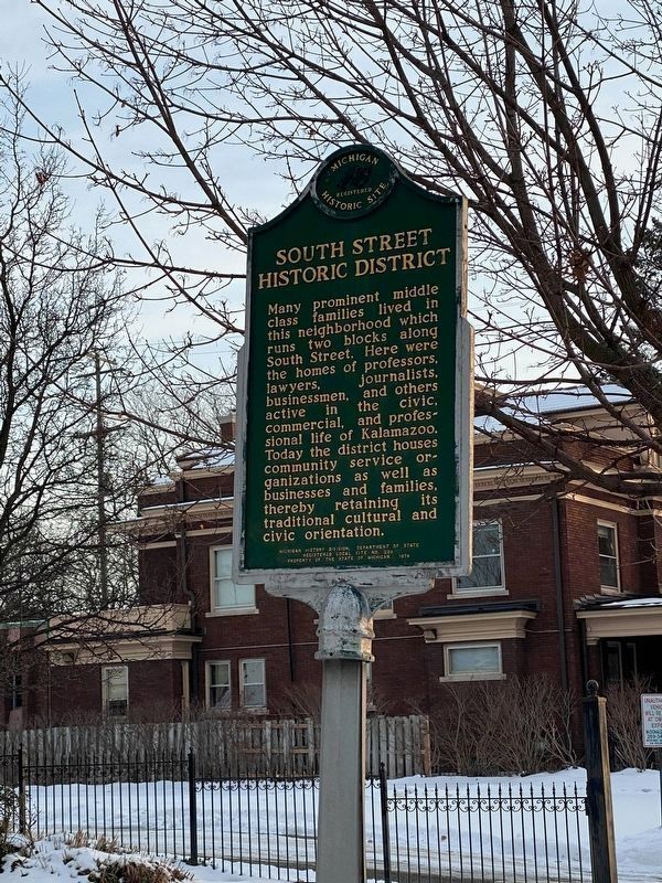 South Street Historic District Marker Reverse image. Click for full size.