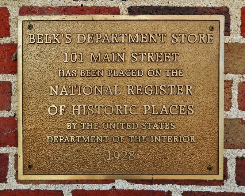 Belk's Department Store Marker image. Click for full size.