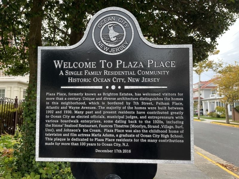 Welcome To Plaza Place Marker image. Click for full size.