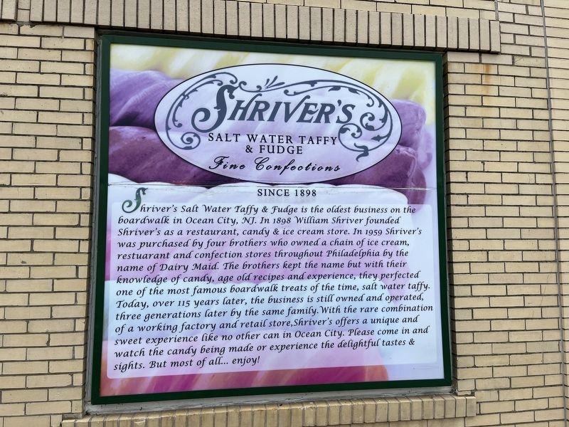 Shriver's Salt Water Taffy & Fudge Marker image. Click for full size.