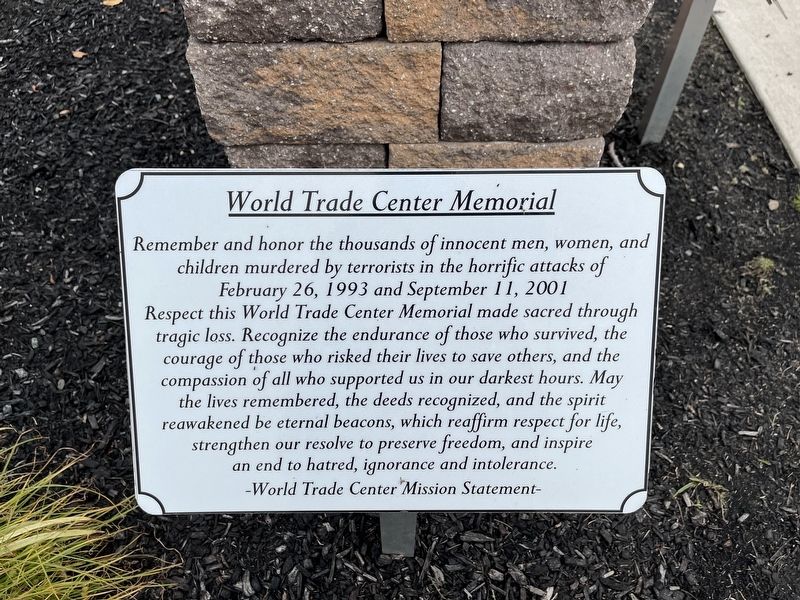 World Trade Center Memorial image. Click for full size.