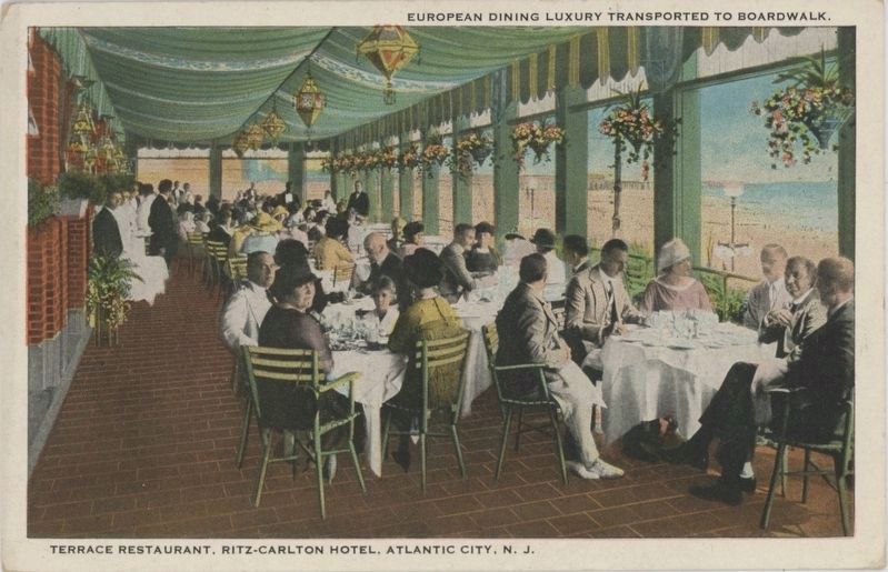 <i>Terrace Restaurant, Ritz-Carlton Hotel, Atlantic City, N.J.</i> image. Click for full size.