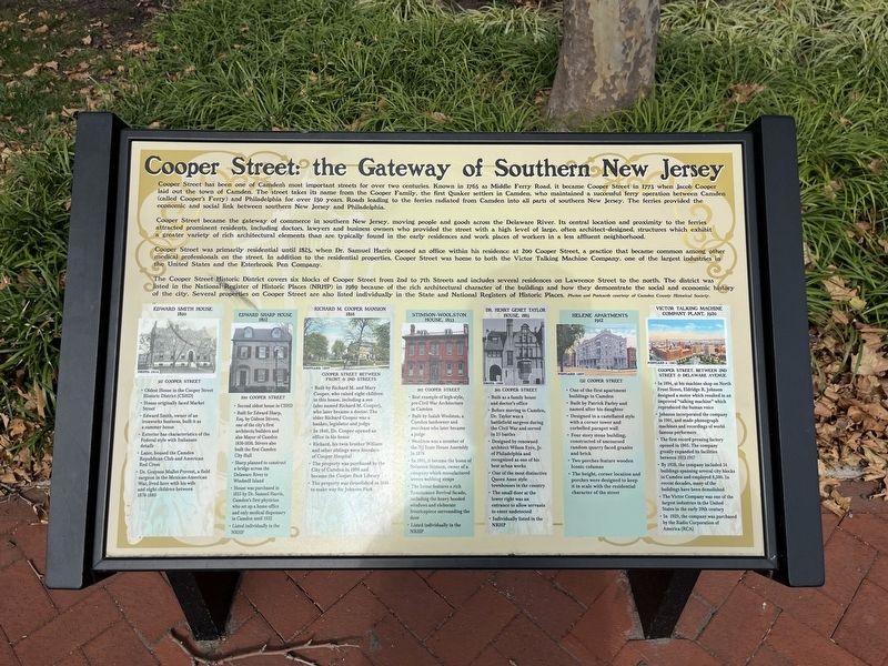 Cooper Street: the Gateway of Southern New Jersey Marker image. Click for full size.