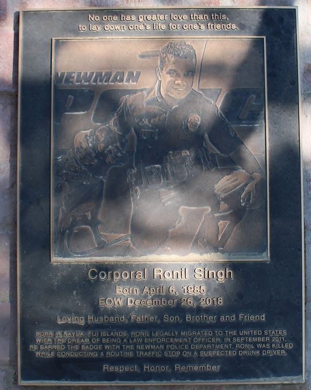 Corporal Ronil Singh Marker image. Click for full size.