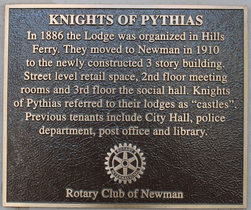 Knights of Pythias Marker image. Click for full size.