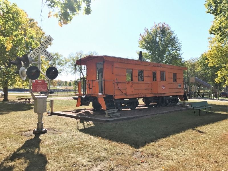 Railroad Caboose & Marker image. Click for full size.