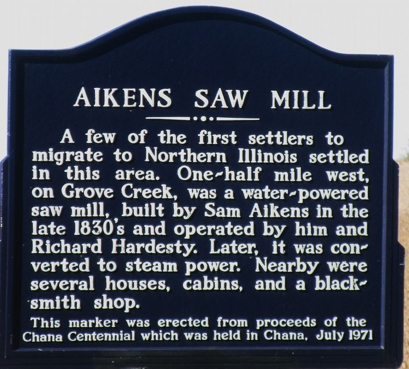 Aikens Saw Mill Marker image. Click for full size.