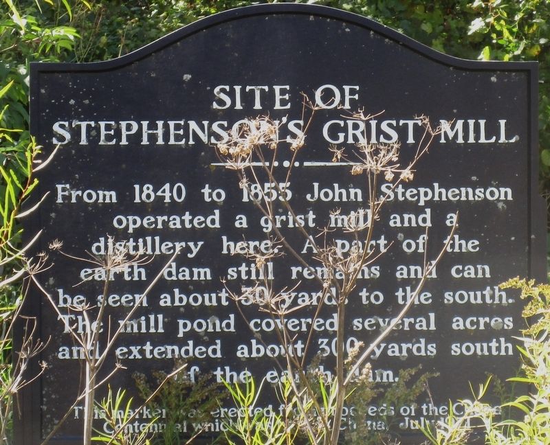 Site of Stephensons Grist Mill Marker image. Click for full size.