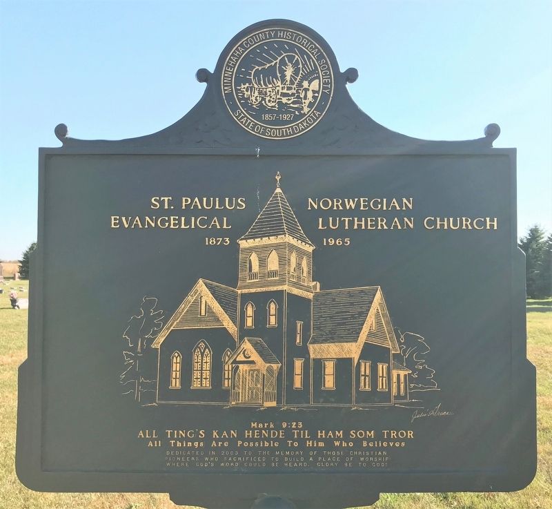 St. Paulus Lutheran Marker image. Click for full size.