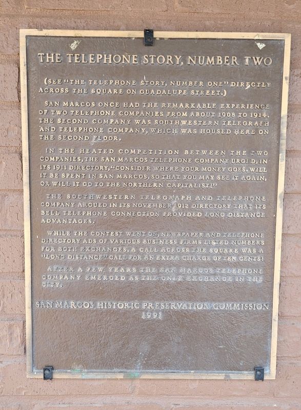 The Telephone Story, Number Two Marker image. Click for full size.