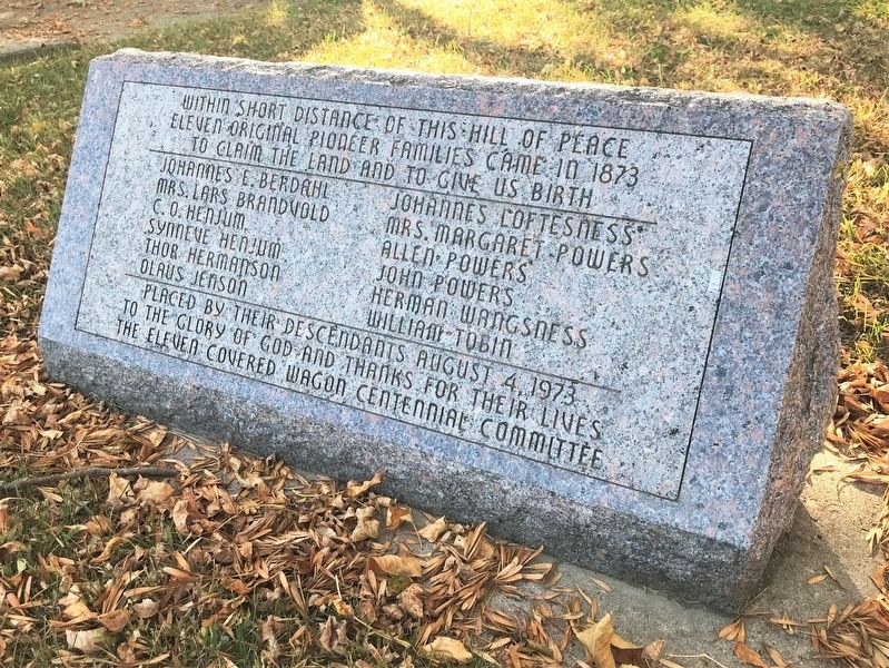 Eleven Original Pioneer Families Marker image. Click for full size.