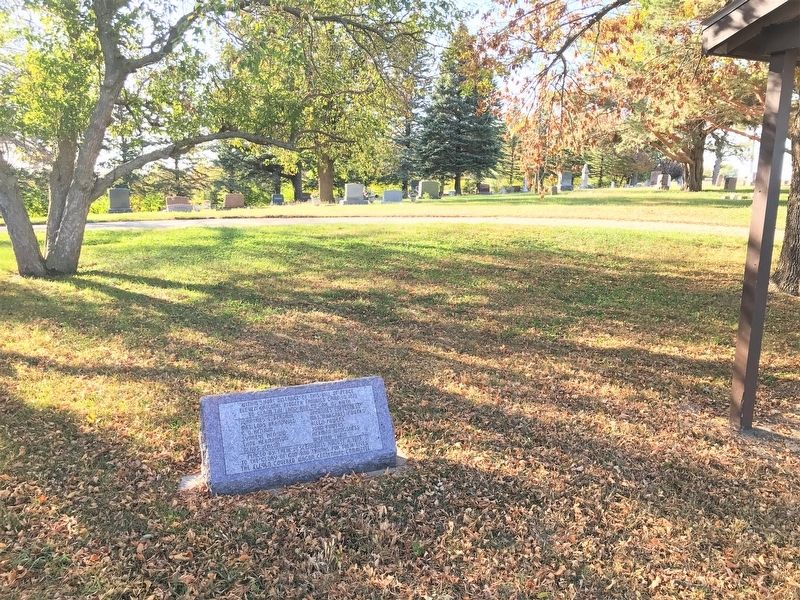 Eleven Original Pioneer Families Marker in Norway Lutheran Cemetery image. Click for full size.