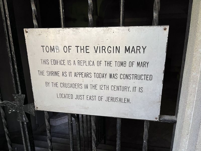 Tomb of the Virgin Mary Marker image. Click for full size.