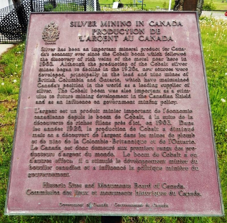Silver Mining in Canada / Production de L'argent au Canada Marker image. Click for full size.
