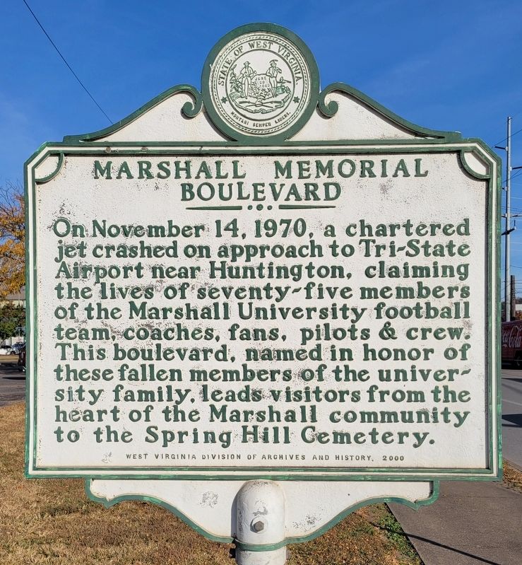 Marshall Memorial Boulevard Marker image. Click for full size.