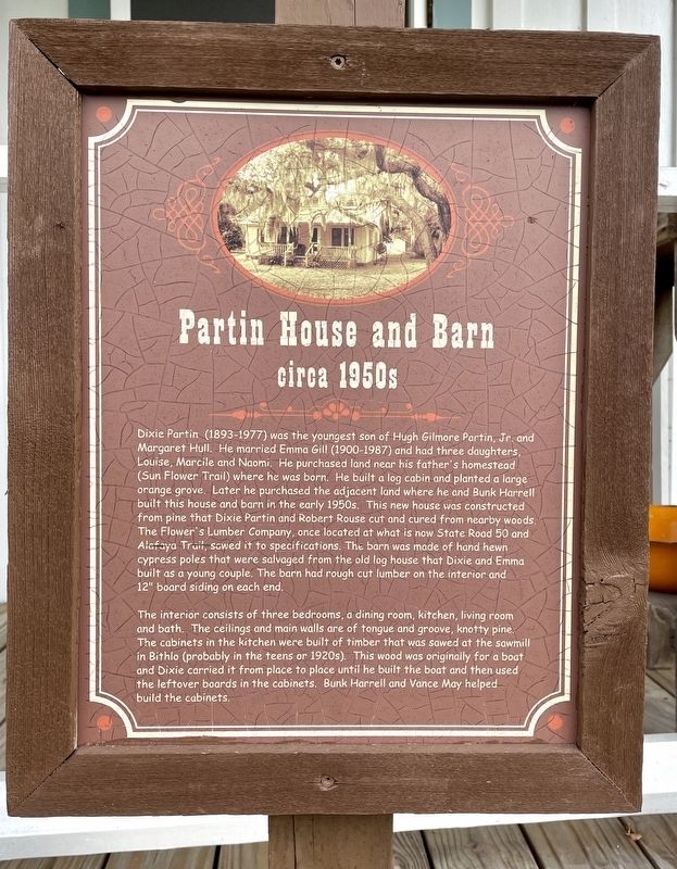Partin House and Barn Marker image. Click for full size.