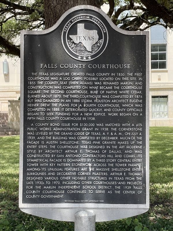 Falls County Courthouse Marker image. Click for full size.