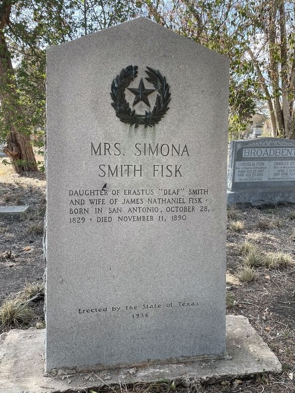 Simona Smith Fisk Marker image. Click for full size.