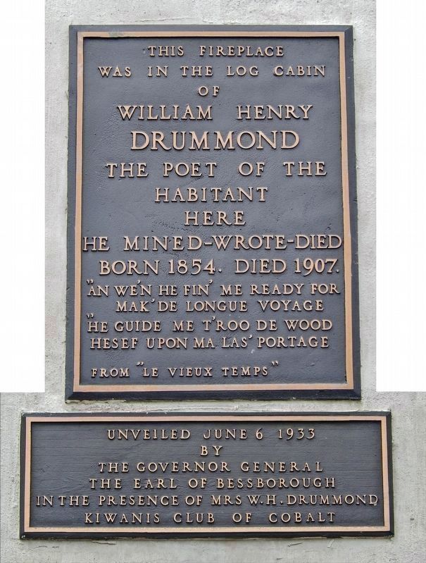 William Henry Drummond Fireplace Markers image. Click for full size.