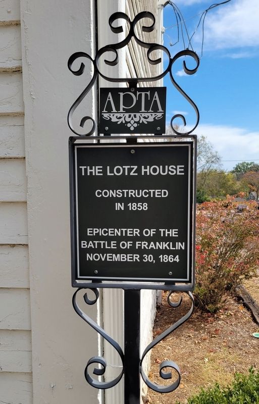 The Lotz House Marker image. Click for full size.