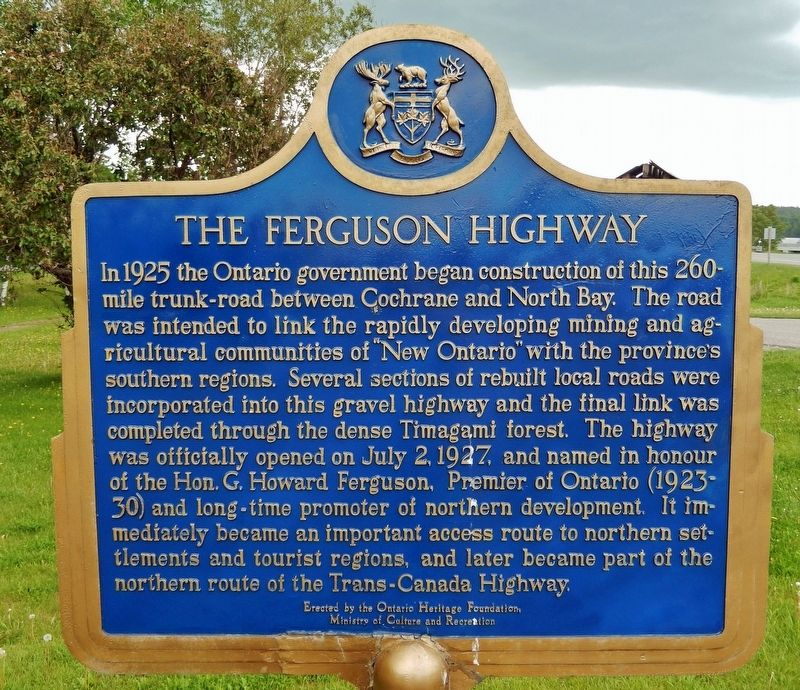 The Ferguson Highway Marker image. Click for full size.