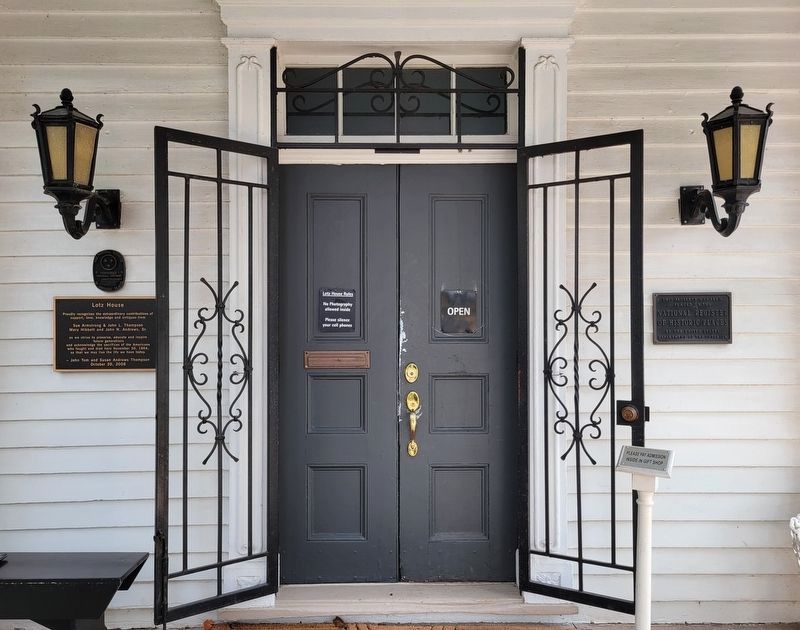The Lotz House Front Entrance image. Click for full size.
