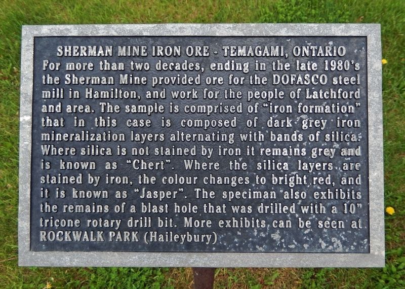Sherman Mine Iron Ore Marker image. Click for full size.