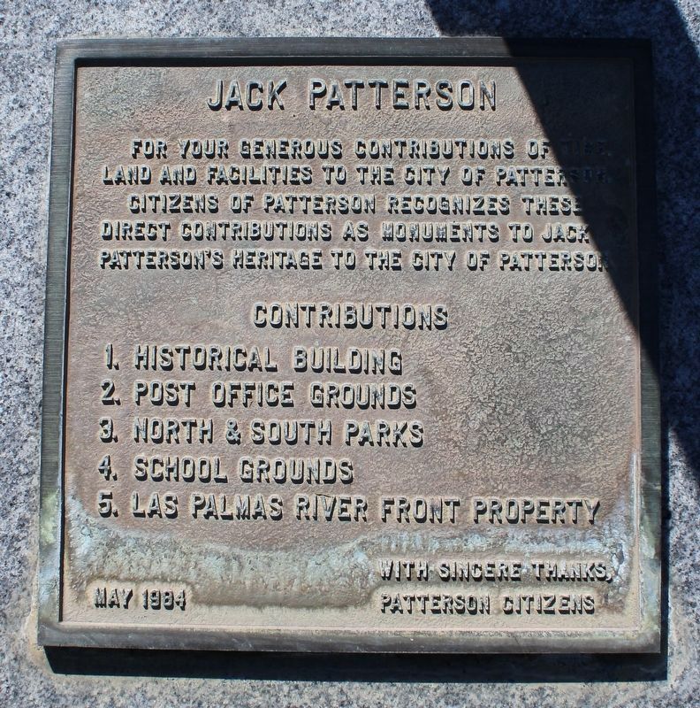 Jack Patterson Marker image. Click for full size.